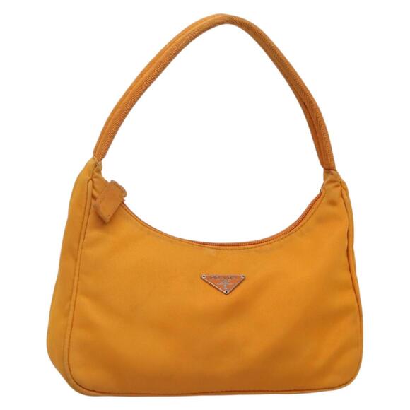 PRADA Hand Bag Nylon Orange Silver - Picture 1 of 12